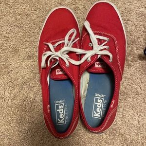 Keds Blush and Red Sz 8 sneakers. See prior listing - minus blue pair.